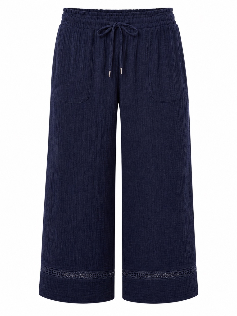 Tribal Sport Pull-On Capri Wide Leg Jet Blue NWT Small
